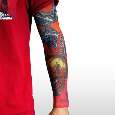 tattoo sleeves. Flaming Skull Tattoo Sleeves