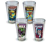 Marvel Comics Classic Covers Glass Set (4 Pack)